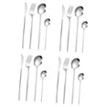 thumbnail image 2 of Juego de cubiertos de cocina Soledad 16 piezas Acero inoxidable cuchillo tenedor cuchara cucharadita Plata, 2 of 10