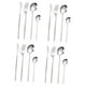 thumbnail image 2 of Juego de cubiertos para fiestas, fácil de limpiar, ideal para restaurantes y fiestas navideñas. Plata 16 piezas, 2 of 9