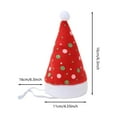 thumbnail image 4 of Soft Velvet Cat Santa Hats (20g/10x5x2cm) – Adjustable Elastic Band for All Cat Sizes, Embroidered Holiday Pet Headwear, 4 of 7