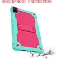 thumbnail image 3 of FIEWESEY for TCL TAB 10 NXTPAPER 5G 10.4 Inch Tablet Case with Shoulder Strap Hard Back Hybrid Shockproof Kids Friendly Case for TCL TAB 10 NXTPAPER 5G 10.4 Inch Model 9199S Tablet (Green/Pink), 3 of 8