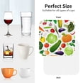 thumbnail image 6 of Yiaed Vegetables2 Print Leather Coasters for Drinks - Cup Coasters Coffee Table Kitchen Table Bar, Home & Office Gifts Handmade Drink Coasters-Square, 6 of 6