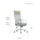 thumbnail image 5 of Silla de Oficina Ergonómica Offiho Reclinable con Altura Ajustable y soporte lumbar Blanca, 5 of 5