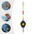 thumbnail image 2 of 15M Self-Retracting Lifeline Lanyard - Fall Arrester with Heavy-Duty Hook for Fall Protection, OSHA Compliant Safety Equipment for Construction, Roofing, and Industrial Use Black, 2 of 13
