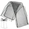 thumbnail image 4 of Raindrops Black Organza Chair Sashes Set of 10 Elegant Wedding Party Decorations, 4 of 8