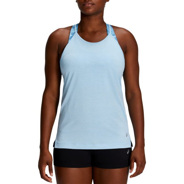 ASICS Womens Strappy Racerback Tank Top, Blue, Small