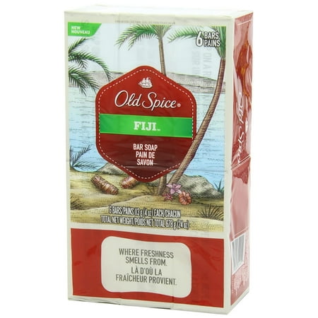 Old Spice Fresh Collection Fiji Scent Bar Soap 2 Packs of 6 Bars 12 Bar Total