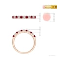thumbnail image 5 of ANGARA Natural Shared Prong Ruby and Diamond Half Eternity Ring in 14K Rose Gold for Women (Size-2.1mm) | July Birthstone, Birthday, Anniversary, Jewelry Gift for Women | Natural Ruby Ring, 5 of 10