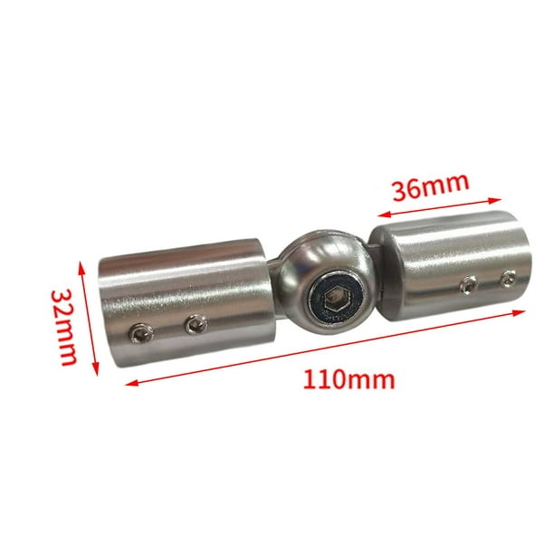 Rod Connector Curtain Rod Hinged Connector Rod Corner Connector for Window  brushed 