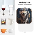 thumbnail image 6 of Kdxio Oil Painting Tribal Wolf Funny Coasters,4 Pcs Leather Coasters,Housewarming Gifts,Protect Furniture from Water Marks Scratch and Damage, 6 of 6