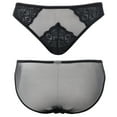 thumbnail image 4 of Curve Muse Women’s Sexy Lace Bikini Hipster Panties Underwear-3PK-Black,Pink,Cream-XXL, 4 of 7