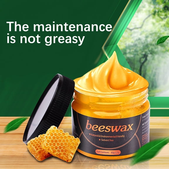 Wood Seasoning Beewax, 2025 New Beeswax Care Restorer for Wood & Furniture, Metal & Leather,Complete Solution Furniture Care Home Cleaning, Protect and Enhance The Shine(80g)