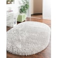 thumbnail image 3 of Unique Loom Marilyn Monroe Opulence Shag Collection Area Rug - (4' x 6' Oval Silver Screen), 3 of 11