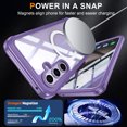 thumbnail image 2 of Ancove Magnetic Case for Samsung Galaxy A56 5G,Shockproof Full-Body Protection Case Compatible with MagSafe Built-in Screen Protector Clear Back Cover for Galaxy A56 5G,Purple, 2 of 5