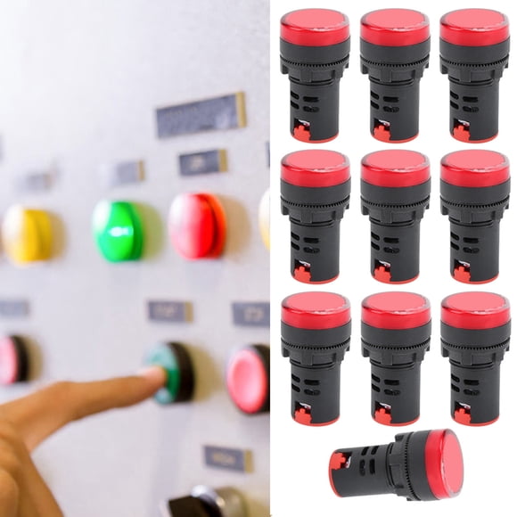 Dioche Lampe de Signal LED, Lampe Indicateur Haute Luminosité Rouge 10 Pcs pour Indication de Signal pour Instruments et Mètres