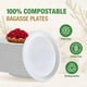 thumbnail image 2 of VIVOSPROUT Platos de Papel Compostables Desechables de 6 Pulgadas [Paquete de 125], Resistentes, Ecológicos, Hechos con Bagazo Biodegradable para Fiestas y Picnics (Blanco Ecológico)., 2 of 8