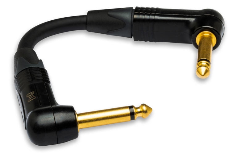 Hosa Edge CGK-001.5RR Right-angle to Right-angle Guitar Pedalboard Patch Cable - 18 inch
