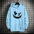 thumbnail image 5 of CFLVAEK Graphic Hoodies for Men Oversized Long Sleeve Hooded Sweatshirts Big and Tall Drawstring Pullover Tops Fall Fashion Clothes 2025 Light Blue S, 5 of 6