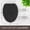 Black, variant on Toilet Lid Cover - Spa Blue, Plush Microfiber Oval Toilet Seat Covers for Bathroom, Machine Washable Elongated Toilet Cover Seat, Stretches up to 21"x19"