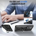 thumbnail image 3 of Rugged Shockproof Case Black Ring Holder Phone Cover for Samsung Galaxy S26, 3 of 9