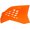 Orange, variant on Acerbis Radiator Shroud Honda Red 2314370227