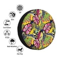 thumbnail image 4 of Fotbe Colrful Tropical Leaves Funda de Llanta de Repuesto con Estampado, Engrosada, Ajuste Universal para Jeep, Remolque, RV, SUV, Camión-14 inch, 4 of 6