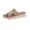 Summer Sandals # Beige, variant on Casual Sandals for Women Low Thick Sole Easy Slip-On Cozy Slides Cutout Fashionable Summer Vacation Footwear 1.5 Inch Heel Elevated Strolling Shoes
