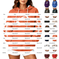 thumbnail image 3 of Women Waffle Knit Pullover Hoodie, Football Heart Graphic Long Sleeve Hooded Sweatshirt, Oversized Game Day Fan Top with Kangaroo Pocket for Sports Party Daily Fall Wear, 3 of 4