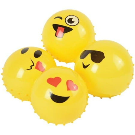 US Toy GS863 Emoji Knobby Balls - Pack of 12