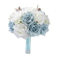thumbnail image 4 of Ramo de novia, adorno de flores artificiales de seda, arreglos florales, centros de mesa Ancho de 22 cm, 4 of 9