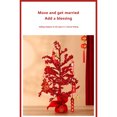 thumbnail image 3 of Decoración de año nuevo chino árbol rojo afortunado festivo con linterna / moneda de cobre / colgante de papel de tarjeta XBTCLXEBCO Árbol con tarjetas de papel, 3 of 5