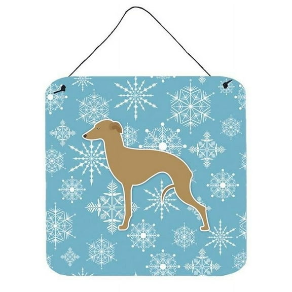 Winter Snowflake Italian Greyhound Wall or Door Hanging Prints