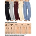 thumbnail image 2 of Womens Casual Long Pants High Waist Wide Leg Palazzo Trousers with Pockets Solid Color Drawstring Black XL, 2 of 2