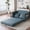 Blue, variant on BedLuxury 51" Foldable Loveseat with Storage Pocket, Futon Sofa Bed，Mordern Sleeper Couch for Small Space,Gray