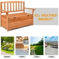 Zimtown Outdoor Storage Bench Deck Box for Patio Furniture, Front Porch
