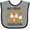 Heather and Black, variant on Inktastic My First Thanksgiving with Fall Fox and Leaves Boys or Girls Baby Bib