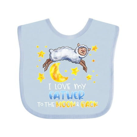 

Inktastic I Love my Father to the Moon and Back Cute Sheep Gift Baby Boy or Baby Girl Bib