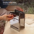 thumbnail image 4 of Naiovety Estufa de barbacoa de acero inoxidable desmontable, reutilizable, lavable, resistente al calor, recargable, anticorrosivo, rejilla para quemador Kits de desorden para acampar Largo Naiovety OD028966-01, 4 of 5