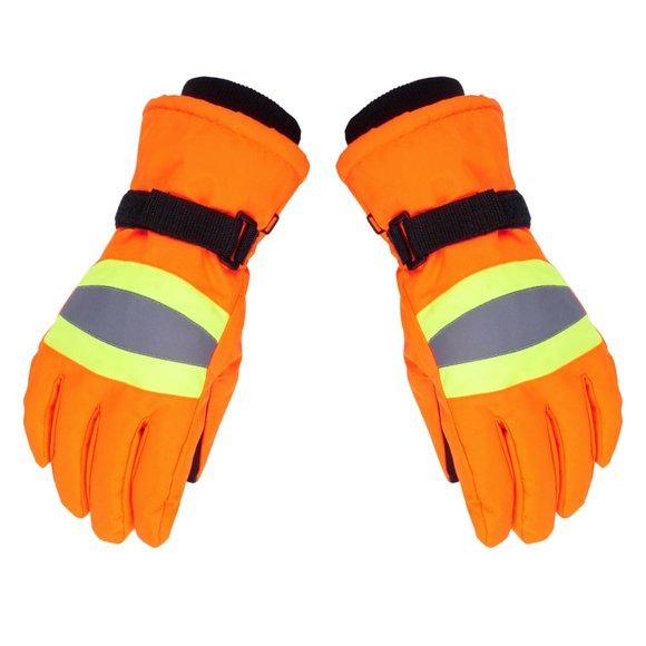 Men Women Reflective Work Gloves Winter Warm Gloves Windproof Waterproof Gloves -slip Safety Sanitation Gloves for Outdoor Gardening Construction Motorcycle Hiking