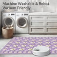 thumbnail image 5 of ODIKA 4'x6' Machine Washable Non-Slip Area Rug, Cute Lavender Blooming Style High Traffic Rug, Purple, 36283, 5 of 7