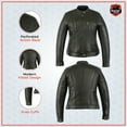 thumbnail image 4 of Daniel Smart Women’s Leather Jacket – Lambskin Motorcycle Leather Jacket with Lightweight Design & Multiple Pockets, 4 of 7