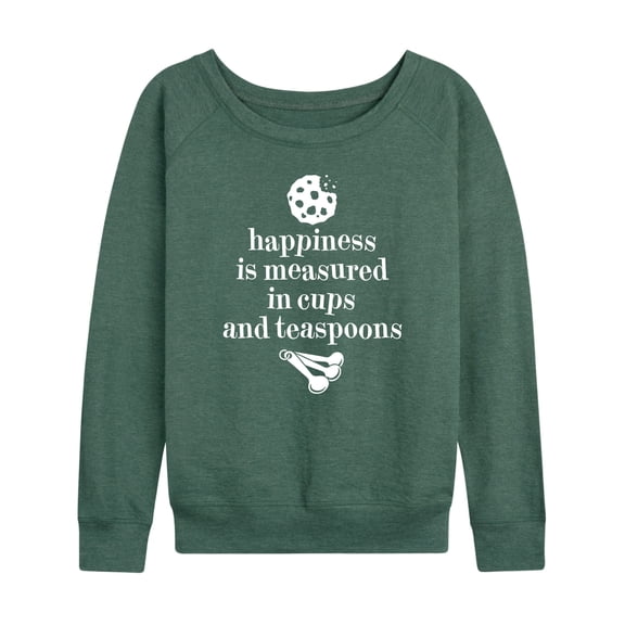 Instant Message - Happiness Measured Cups - Women's Lightweight French Terry Long Sleeve Shirt