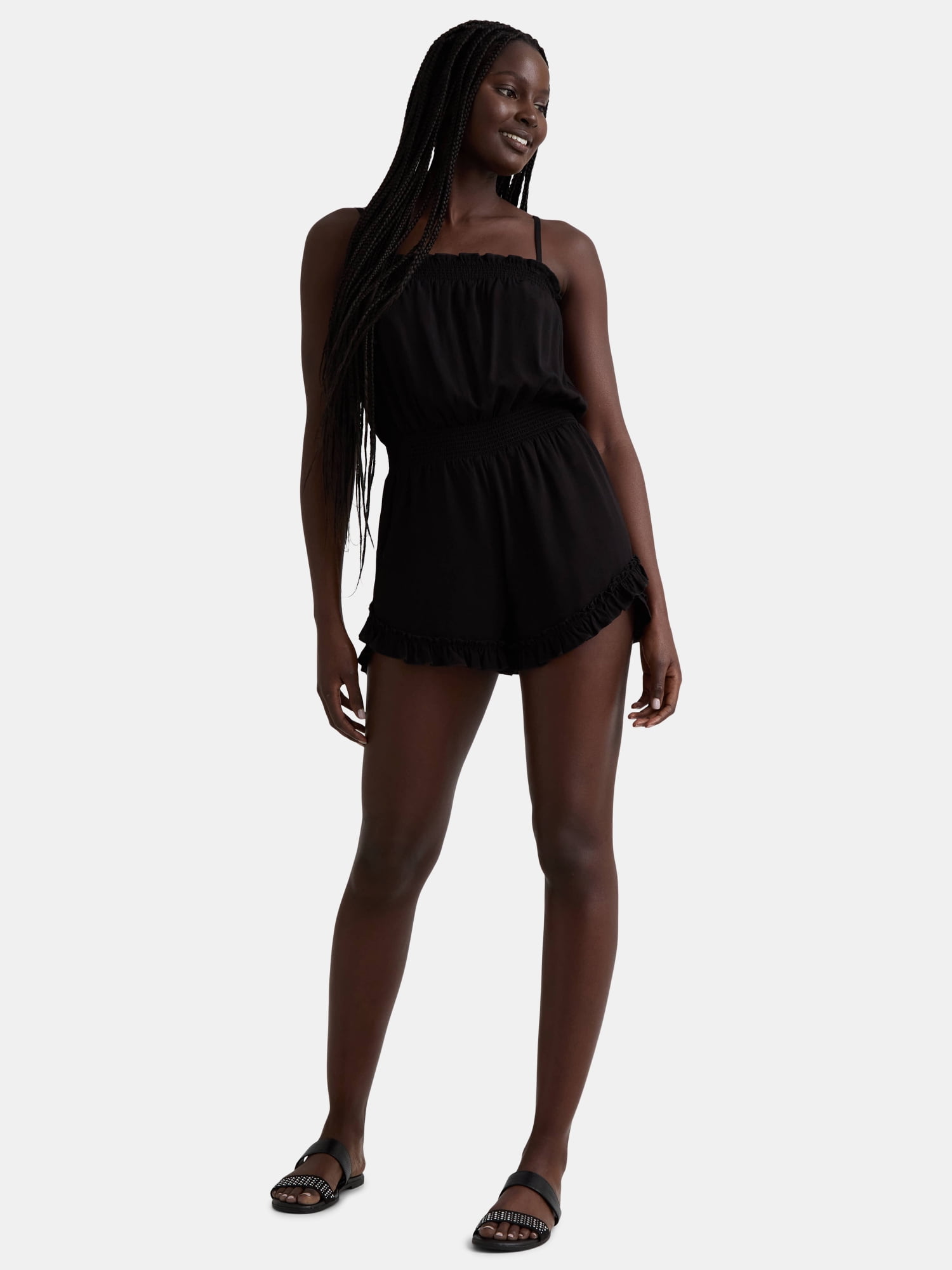 Jessica Simpson Women’s Ruffle Coverup Romper, Sizes XS-XXL