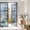 Blue, variant on Privacy Window Film, Blue Gray White Static Cling Stained Glass Window Film, UV Sun Blocking Heat Control Stickers, Non-Adhesive Laser Windows Tint 17.7"x39.3" Modern Abstract Mottled Aesthetic