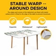 thumbnail image 4 of Green Leaves Table Cloths for 4 Foot Rectangle Tables, Eucalyptus Leaves Weeping Summer Botanical Patio Waterproof Elastic Fitted Tablecloths, Washable Rectangular Table Cover for Camping, 4 of 8