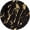 Black Gold Stroke, variant on PLASTICPRO 32-piece Gold Floral Plastic Plates Disposable Heavy Duty Elegant Plate for Party, 7'' & 10''