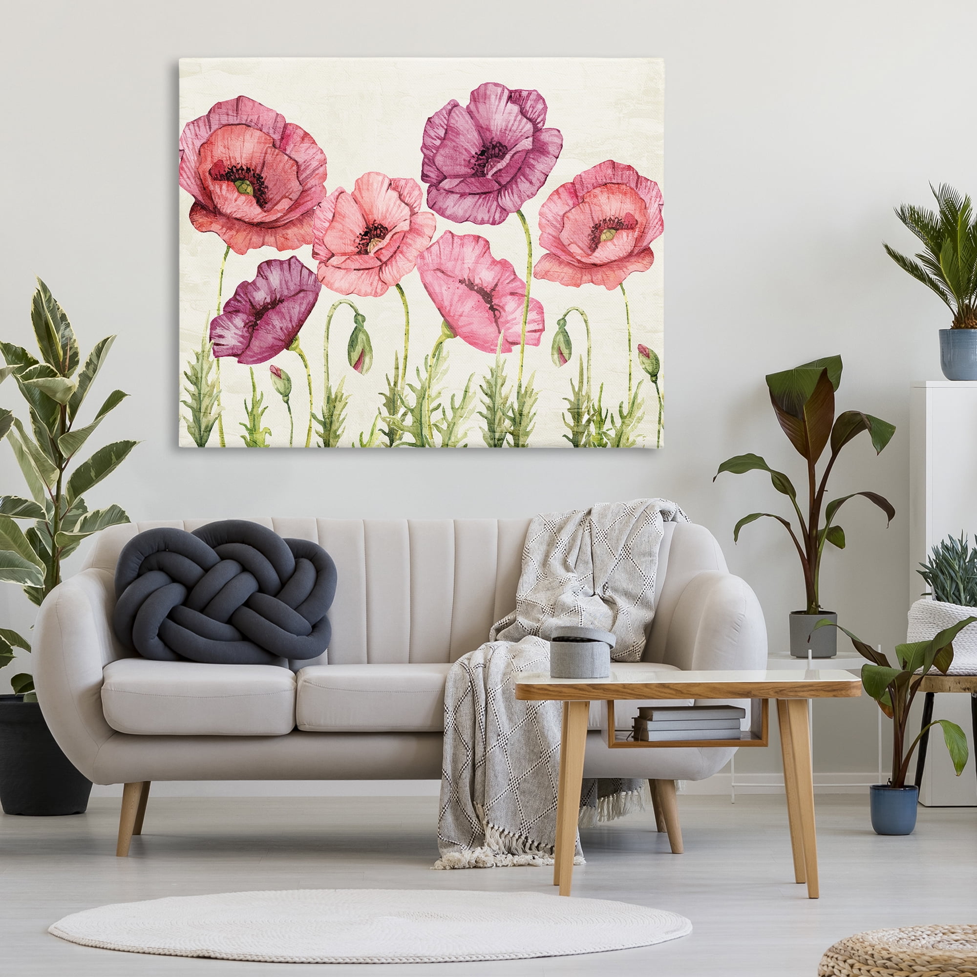 Stupell Industries Poppy Days Vintage Blooms Canvas Wall Art, design by Kim Allen