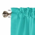 thumbnail image 5 of Turquoise Kitchen Valances for Windows 42x12 Inch Kitchen Curtains Valances Rod Pocket Modern Pure Turquoise Bathroom Window Valances for Window Treatment Decor, 5 of 6