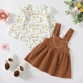thumbnail image 3 of 3 Months Baby Girls Clothes 6 Months Girls 2PCS Outfits Set Newborn Girls Long Sleeve Top Overall Skirt Set White, 3 of 8