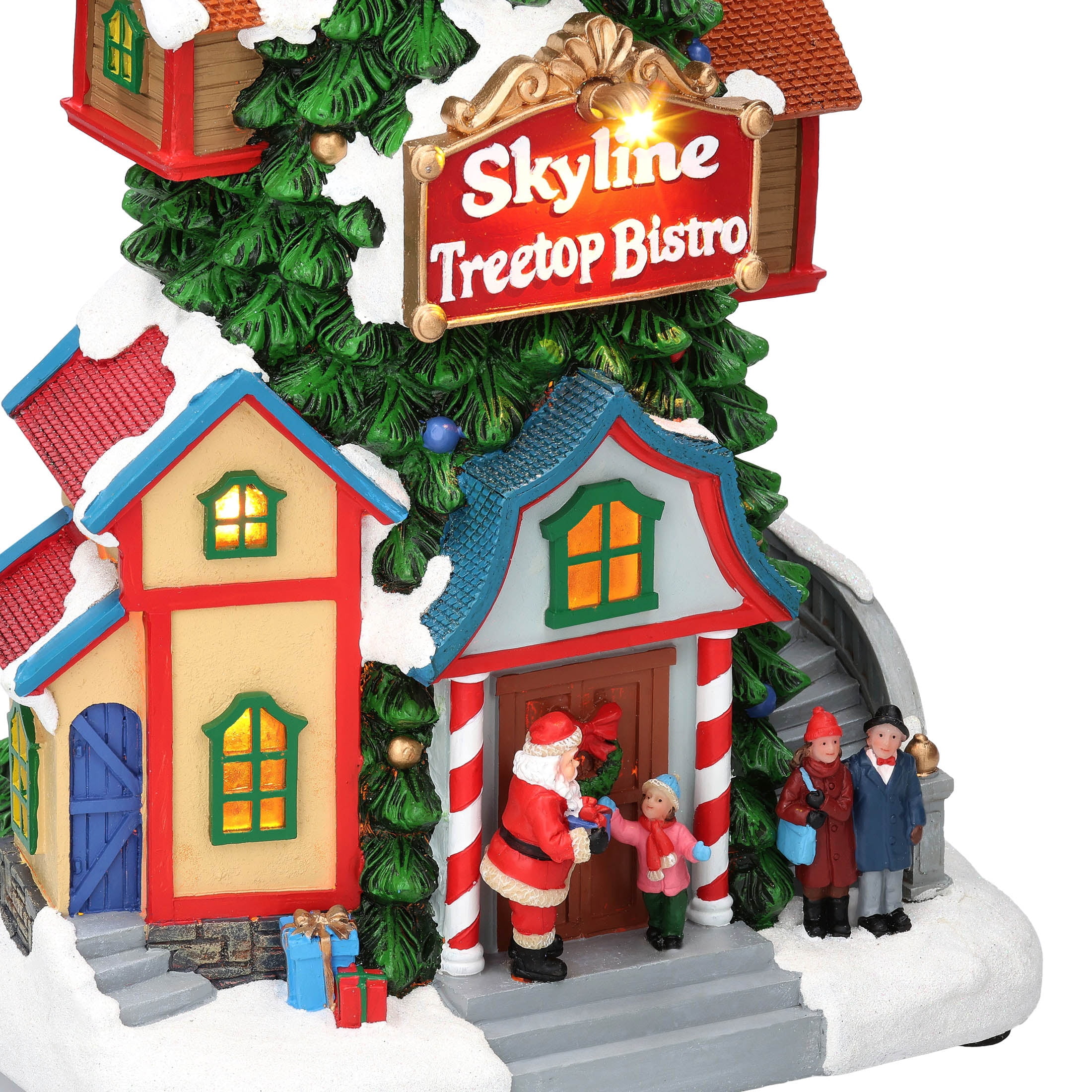 Light-Up and Musical Mountain Scene Christmas Village Building, Multicolor, 15.5", by Holiday Time