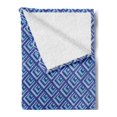 thumbnail image 2 of Blue Soft Flannel Fleece Throw Blanket, Pattern with Rectangles in Blue Shades Modern Style Grid Illustration, Cozy Plush for Indoor and Outdoor Use, 50" x 70", Blue Pale Blue and Aqua, by Ambesonne, 2 of 5